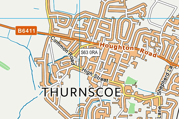 S63 0RA map - OS VectorMap District (Ordnance Survey)