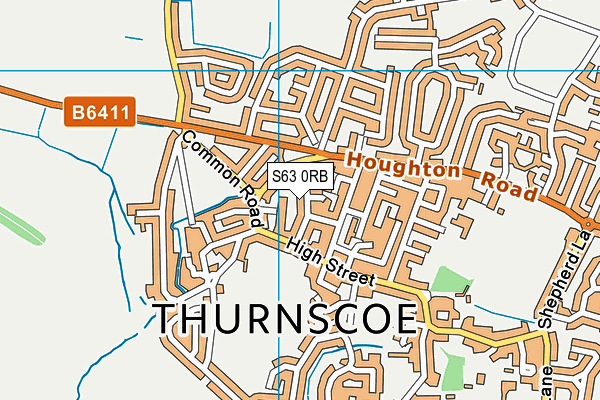 S63 0RB map - OS VectorMap District (Ordnance Survey)