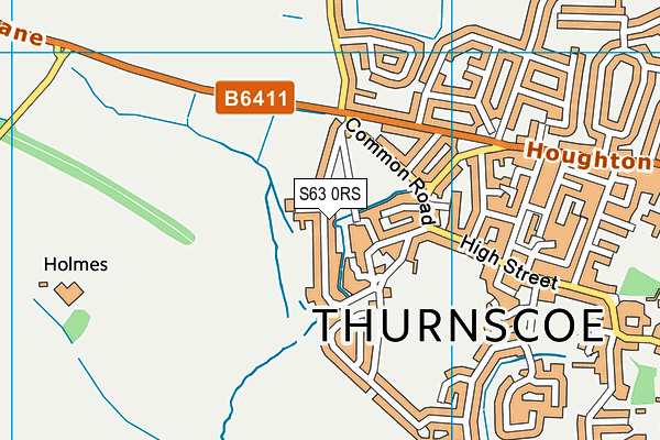 S63 0RS map - OS VectorMap District (Ordnance Survey)