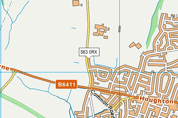 S63 0RX map - OS VectorMap District (Ordnance Survey)