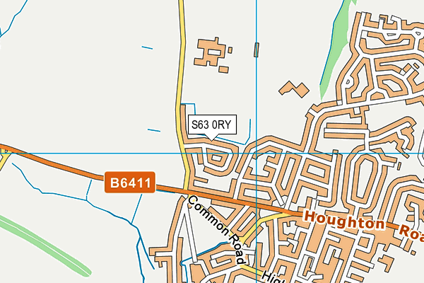 S63 0RY map - OS VectorMap District (Ordnance Survey)