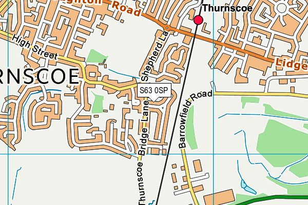 S63 0SP map - OS VectorMap District (Ordnance Survey)