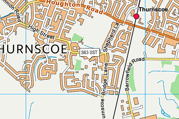 S63 0ST map - OS VectorMap District (Ordnance Survey)