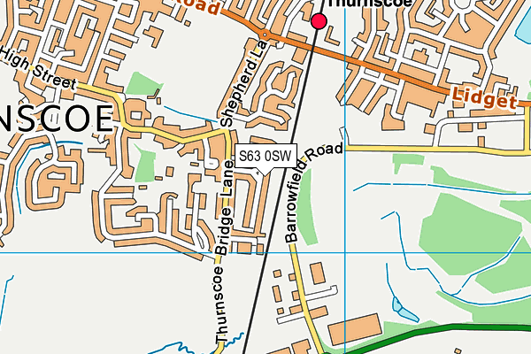 S63 0SW map - OS VectorMap District (Ordnance Survey)