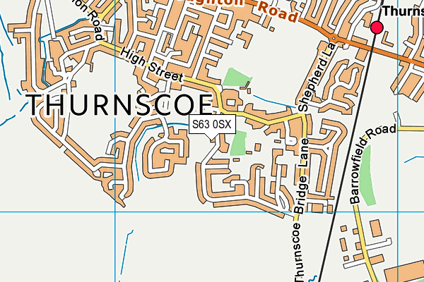 S63 0SX map - OS VectorMap District (Ordnance Survey)