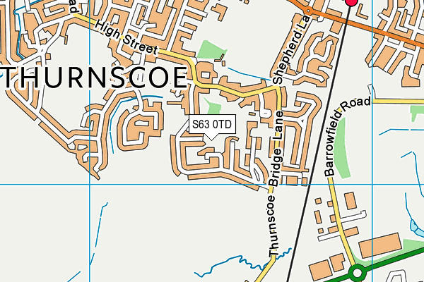 S63 0TD map - OS VectorMap District (Ordnance Survey)