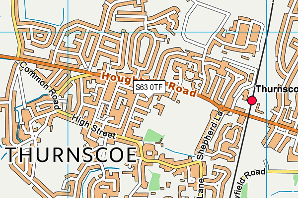 S63 0TF map - OS VectorMap District (Ordnance Survey)