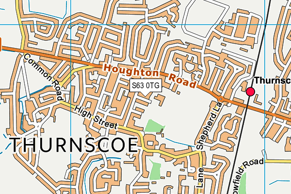 S63 0TG map - OS VectorMap District (Ordnance Survey)