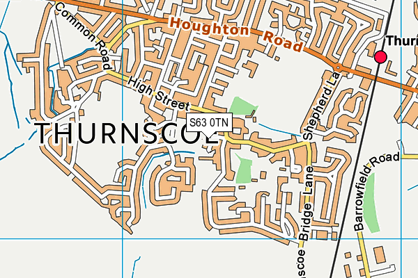 S63 0TN map - OS VectorMap District (Ordnance Survey)