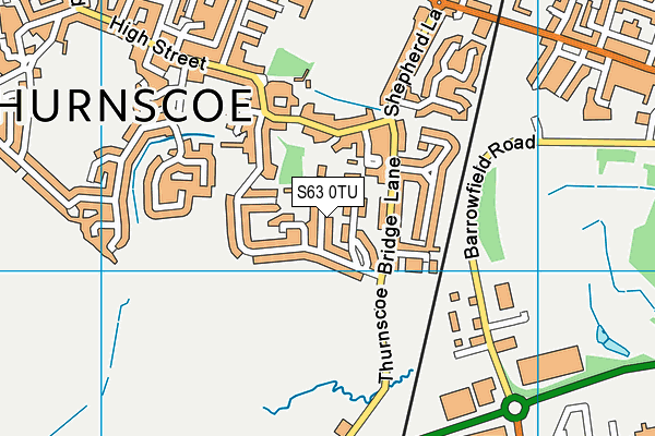 S63 0TU map - OS VectorMap District (Ordnance Survey)