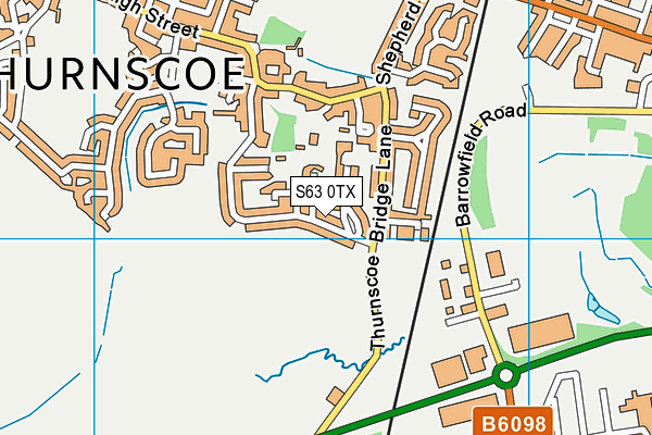 S63 0TX map - OS VectorMap District (Ordnance Survey)