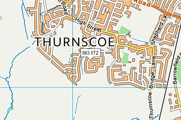 S63 0TZ map - OS VectorMap District (Ordnance Survey)
