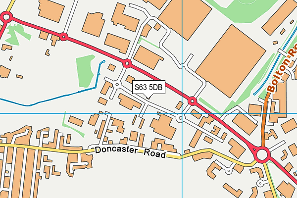 S63 5DB map - OS VectorMap District (Ordnance Survey)