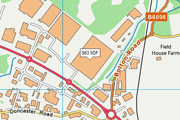 S63 5DF map - OS VectorMap District (Ordnance Survey)