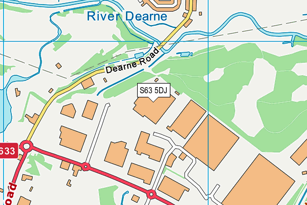 S63 5DJ map - OS VectorMap District (Ordnance Survey)