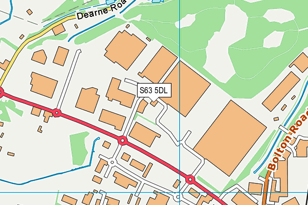 S63 5DL map - OS VectorMap District (Ordnance Survey)