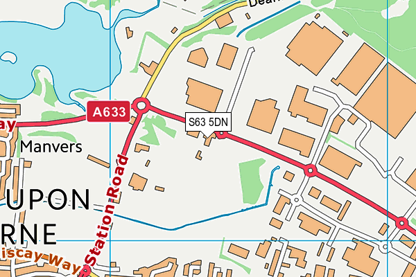 S63 5DN map - OS VectorMap District (Ordnance Survey)