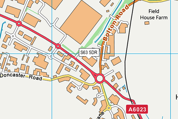 S63 5DR map - OS VectorMap District (Ordnance Survey)