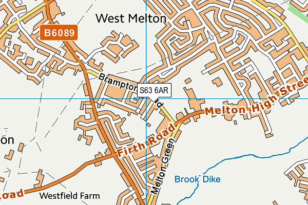 S63 6AR map - OS VectorMap District (Ordnance Survey)