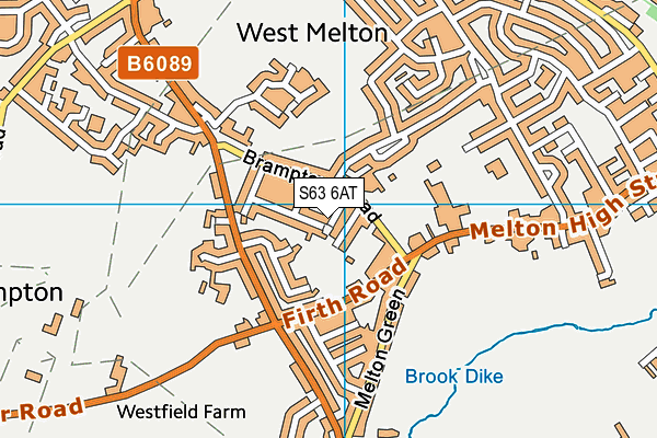S63 6AT map - OS VectorMap District (Ordnance Survey)