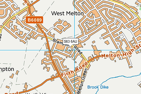 S63 6AU map - OS VectorMap District (Ordnance Survey)