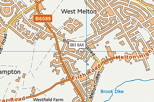 S63 6AX map - OS VectorMap District (Ordnance Survey)