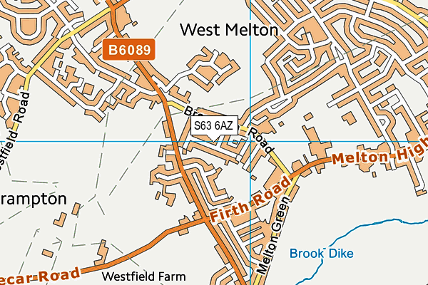 S63 6AZ map - OS VectorMap District (Ordnance Survey)
