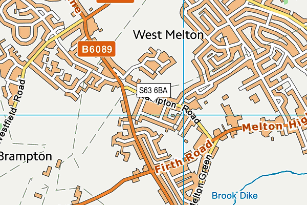 S63 6BA map - OS VectorMap District (Ordnance Survey)