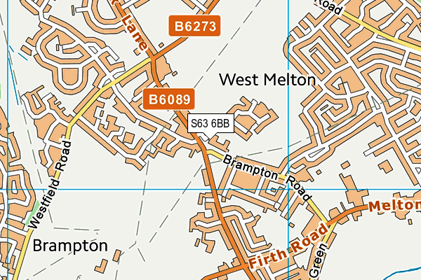 S63 6BB map - OS VectorMap District (Ordnance Survey)