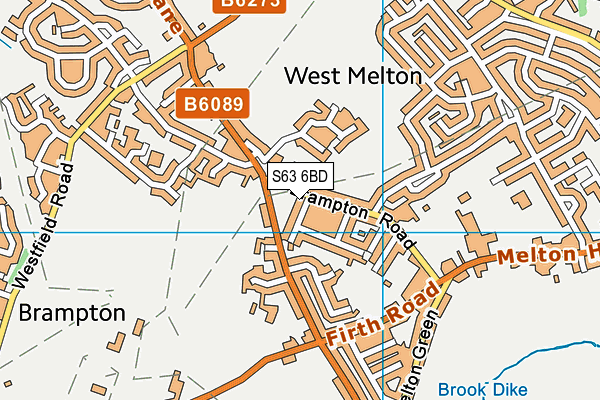 S63 6BD map - OS VectorMap District (Ordnance Survey)