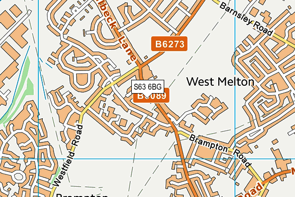 S63 6BG map - OS VectorMap District (Ordnance Survey)