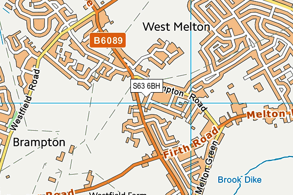 S63 6BH map - OS VectorMap District (Ordnance Survey)