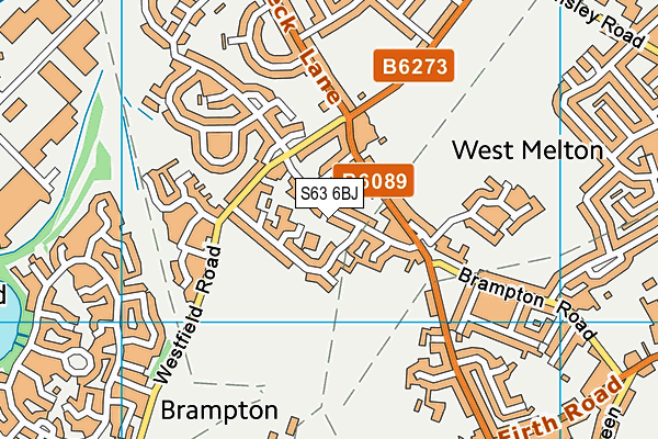 S63 6BJ map - OS VectorMap District (Ordnance Survey)