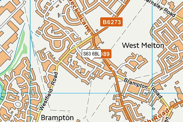 S63 6BL map - OS VectorMap District (Ordnance Survey)