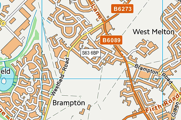 S63 6BP map - OS VectorMap District (Ordnance Survey)