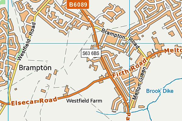 S63 6BS map - OS VectorMap District (Ordnance Survey)