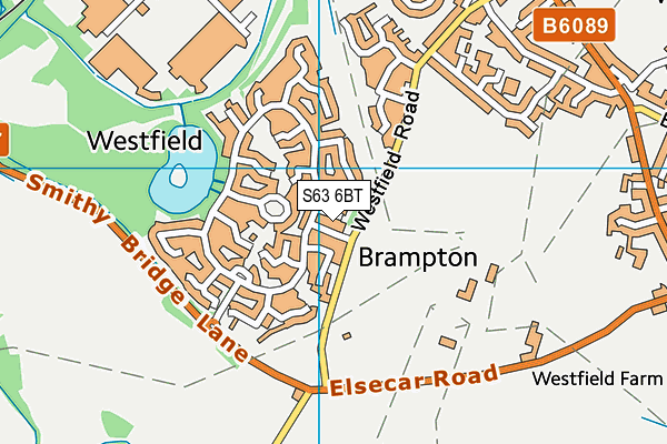 S63 6BT map - OS VectorMap District (Ordnance Survey)