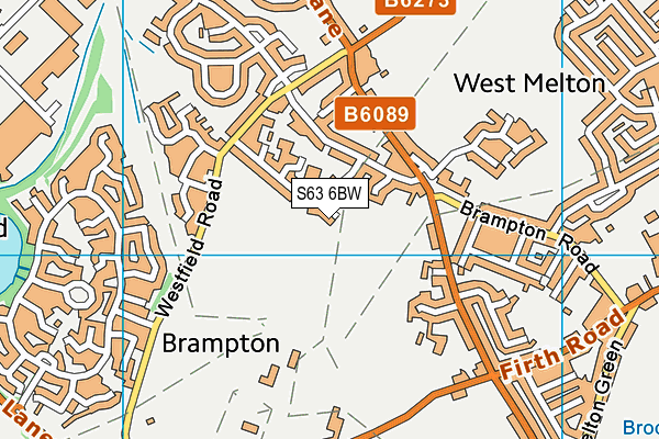 S63 6BW map - OS VectorMap District (Ordnance Survey)