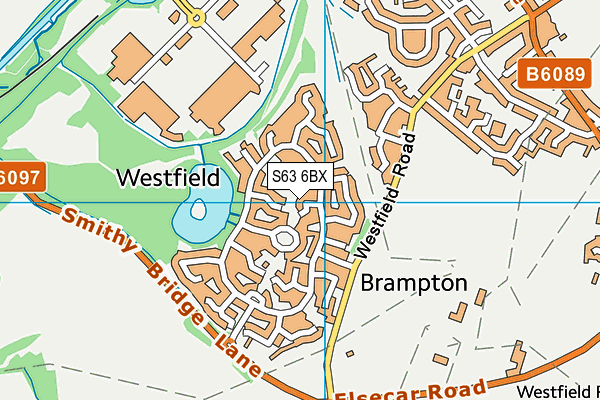 S63 6BX map - OS VectorMap District (Ordnance Survey)