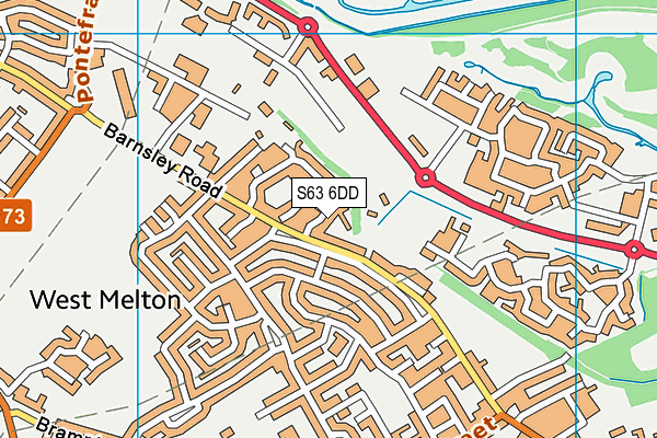 S63 6DD map - OS VectorMap District (Ordnance Survey)