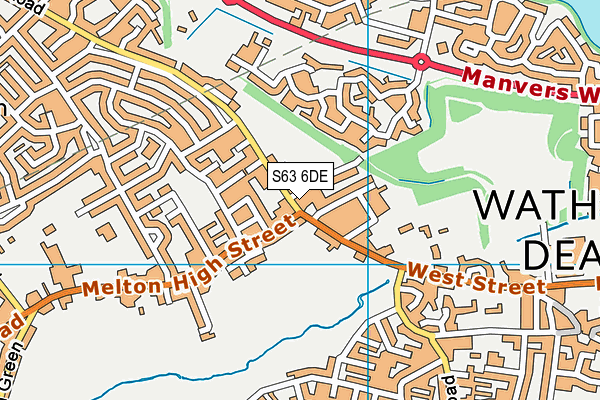 S63 6DE map - OS VectorMap District (Ordnance Survey)
