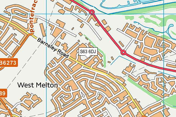 S63 6DJ map - OS VectorMap District (Ordnance Survey)