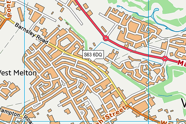 S63 6DQ map - OS VectorMap District (Ordnance Survey)