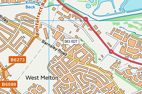 S63 6DT map - OS VectorMap District (Ordnance Survey)
