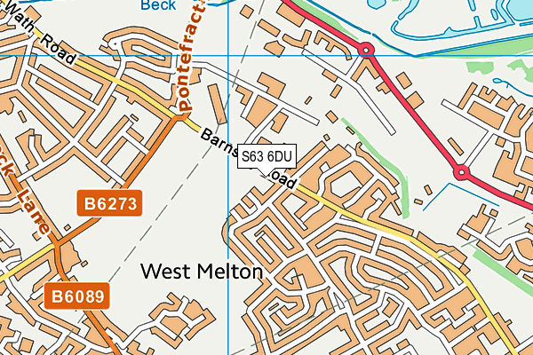 S63 6DU map - OS VectorMap District (Ordnance Survey)