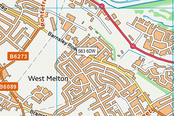 S63 6DW map - OS VectorMap District (Ordnance Survey)