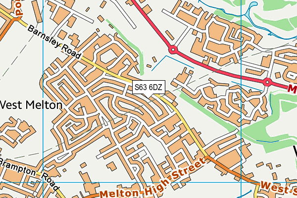 S63 6DZ map - OS VectorMap District (Ordnance Survey)