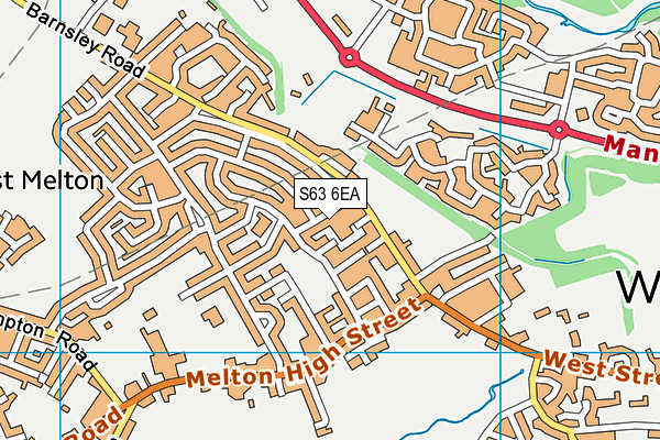 S63 6EA map - OS VectorMap District (Ordnance Survey)