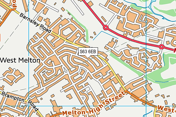 S63 6EB map - OS VectorMap District (Ordnance Survey)