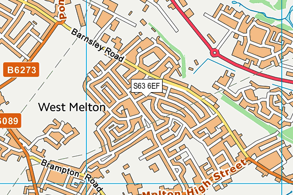 S63 6EF map - OS VectorMap District (Ordnance Survey)